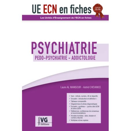 Ue Ecn En Fiches Psychiatrie Laure Al Mansour Vg Ditions