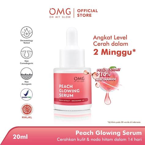 Jual Omg Oh My Glow Peach Glowing Serum Serum Yang Mencerahkan Dengan