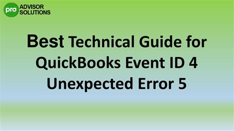 Ppt What Is Quickbooks Event Id Unexpected Error And How To Fix