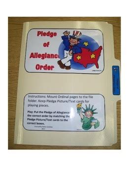 Pledge Of Allegiance File Folder By Mrs Zs Busy Bees TpT