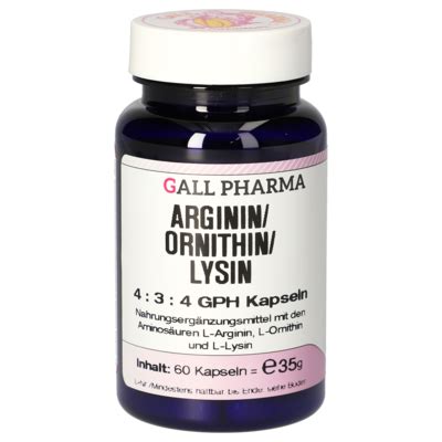 Argininpyroglutamat Lysin Gph Kapseln Gall Pharma Gmbh