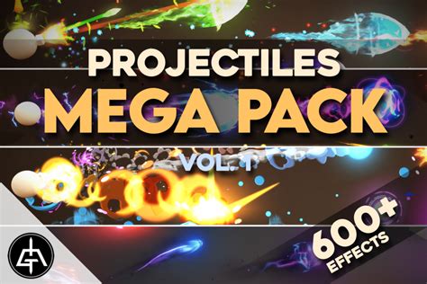 Unique Projectiles Mega Pack Vol 1 Vfx Unity Asset Store