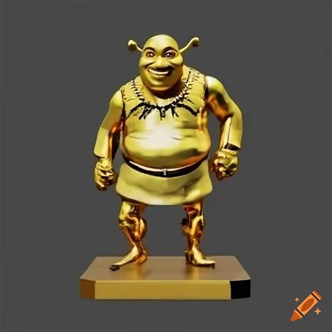 Gold Statue Of Shrek On Craiyon