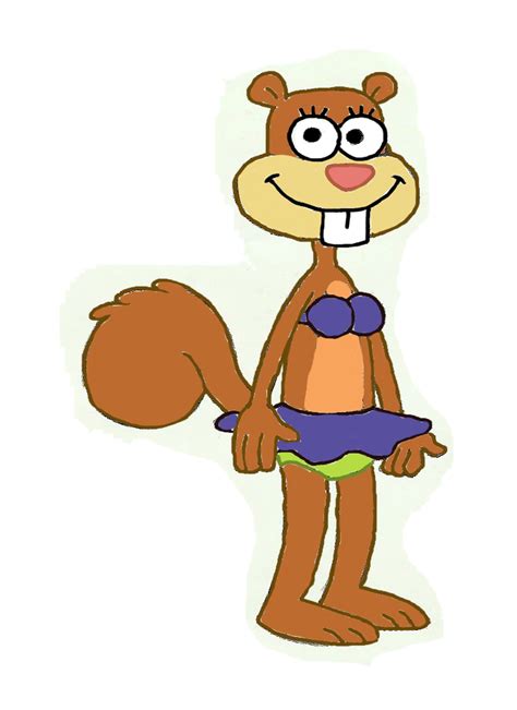 Sandy Cheeks Without Her Suit