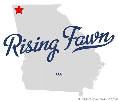 Map of Rising Fawn, GA, Georgia