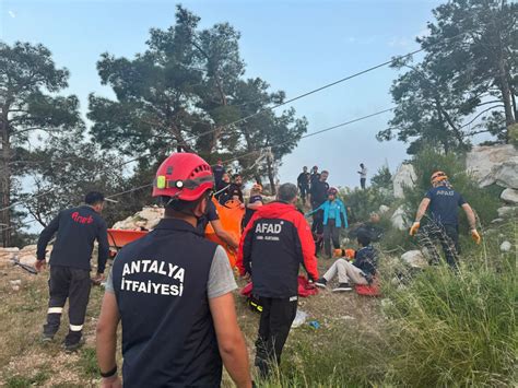 Antalya Da Korku Dolu Anlar Teleferik D T L Ve Yaral Lar Var