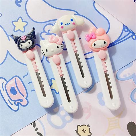 Kawaii Cartoon Tier Briefpapier Messer DIY Mini Mehrzweck Tasche