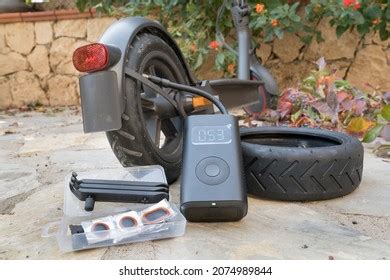 Electric Scooter Tire Repair Inflating Flat Stock Photo 2074989844 | Shutterstock