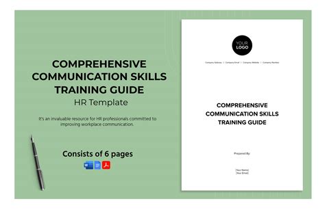 Comprehensive Communication Skills Training Guide Hr Template In Word