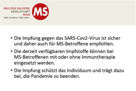 SARS CoV2 Impfung Bei Multipler Sklerose Aktualisierte Empfehlungen