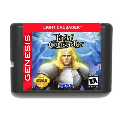 Light Crusader 16 bit MD Cartão De Jogo Para Sega Mega Drive Para