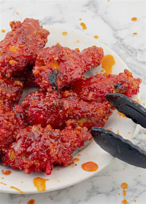 Flamin Hot Cheetos Wings With Honey Sriracha Sauce Savor With Jennifer