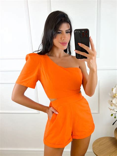 Shein Emili Macacao Bojo Manga Bufante Renda Costas Nuas Modelo