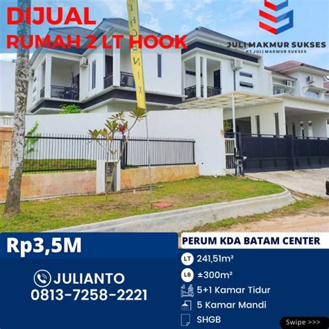 Dijual Rumah Lantai Hook Di Kda Batam Center