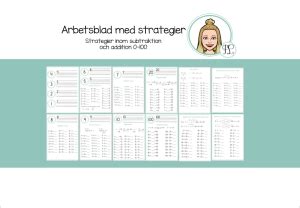 Strategier Addition Och Subtraktion Teach Academy