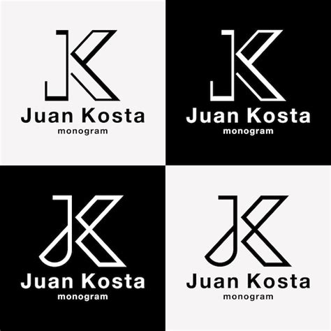 Letra jk k monograma símbolo elegante lujo estilo negocio marca