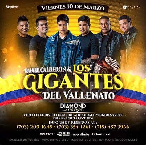 Daniel Calderon Y Los Gigantes Del Vallenato Annandale Va Tickets