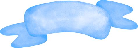 Cute blue banner watercolor ribbon painting 24323437 PNG