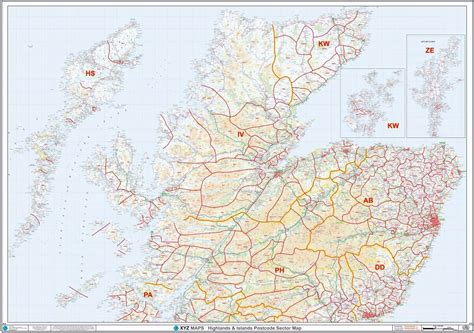 Amazon.com : Postcode Sector Map - (S19) - Highlands & Islands - Wall ...