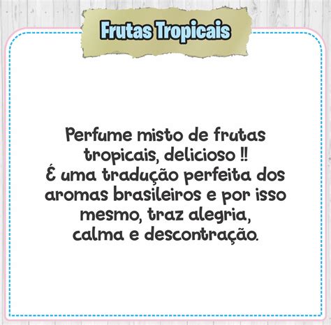 Frutas Tropicais Ml Perfume Artesanato Papel Embalagem Elo