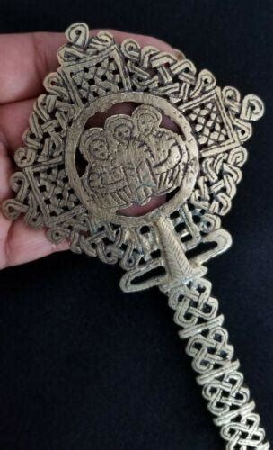 Antique Ethiopian Orthodox Coptic Christian Handheld Blessing Cross The