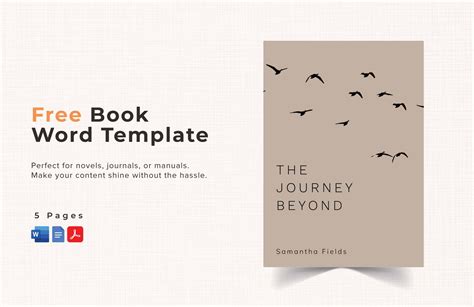 Book Word Template in Word, PDF, Google Docs - Download | Template.net