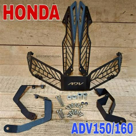 Honda Adv150 Adv160 Head Light Protector Steel Cover Adv 150 160 Head Lamp Guard Grille Shopee