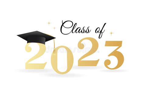 Class Of 2023 Congratulations Graduates Graduation Concept For Banner Flat Style Vector