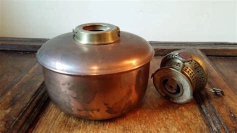 Antique Copper Oil Lamp Font Bayonet Fitting Hinks And Part Rise Fall Burner Eur 23 29