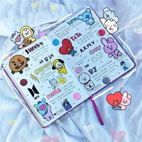 Bt21 Bullet Journal Theme Aesthetic Kpop En 2020 Bts Para Dibujar