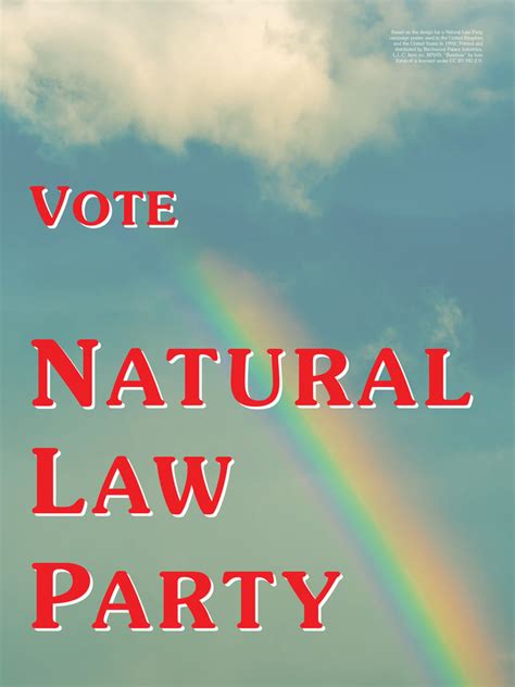 Birchwood Palace Industries — Natural Law Party 92 Poster