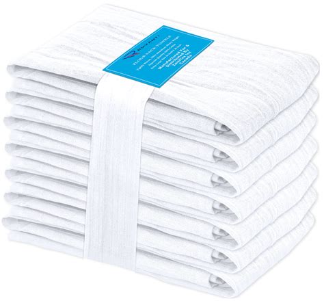 RUVANTI Flour Sack Towels 6 Pack 28 X28 Ring Spun 100 Cotton Flour