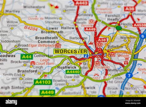 Worcester On A Map Hi Res Stock Photography And Images Alamy