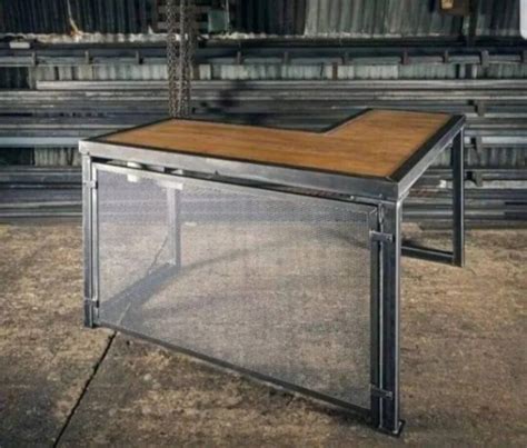 Custom Made Metal L-shaped Desk Industrial Style Office - Etsy