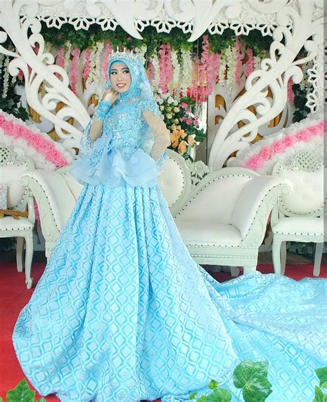 Baju Pengantin Baby Blue Gaun Gaun Pengantin Baby Blue Nakia Littel