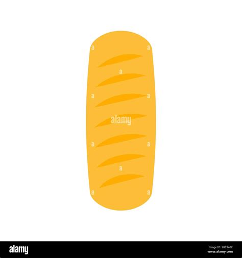 Long Loaf Isolated Long Bread Vector Illustration Stock Vector Image