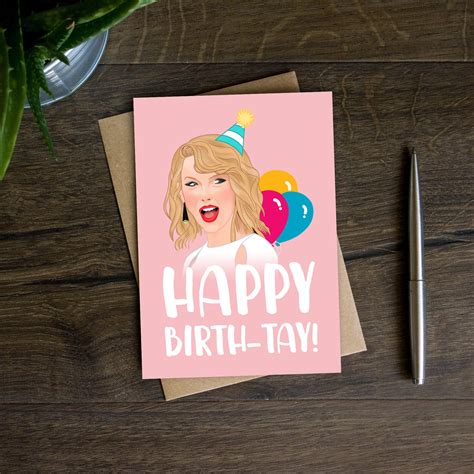 Happy Birth Tay Taylor Swift 18th Birthday Card Funny Card Etsy