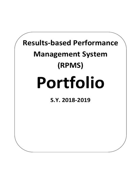 Results Based Performance Management System Rpms Portfolio Pdf Lesson Plan Educational