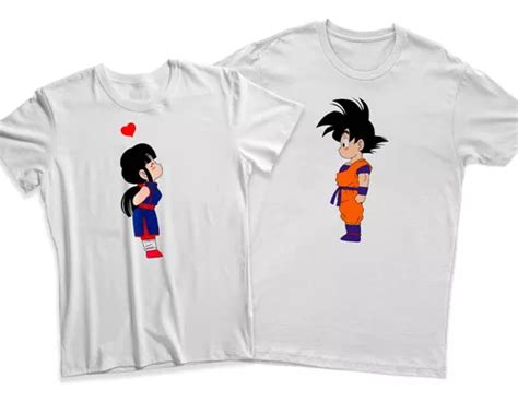 Playera Anime Dragon Ball Para Pareja Goku Y Milk 4 Duo Meses Sin