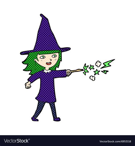 Witch Casting A Spell Cartoon Royalty Free Vector Image Hot Sex Picture