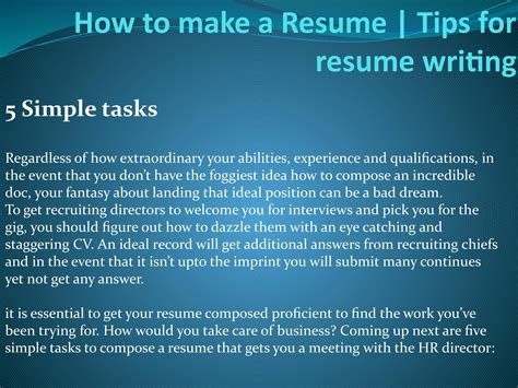 How to make a Resume | Tips for resume writing by Precious Resume - Issuu