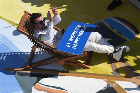 Fernando Alonso McLaren On A Deck Chair In Parc Ferme At Hungarian GP