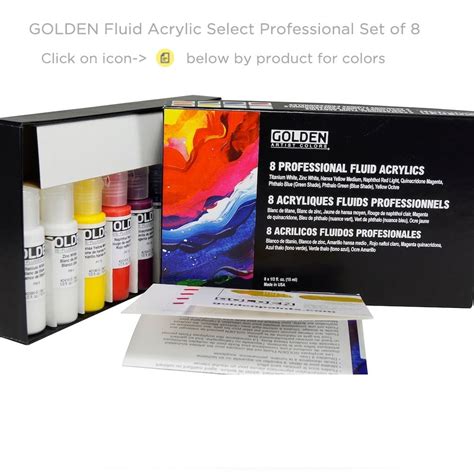 Golden Fluid Acrylic Paint Sets Of 8 And 10 Jerrys Artarama