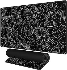 Rinaze Grand Tapis De Souris Avec Topographie Tapis De Clavier