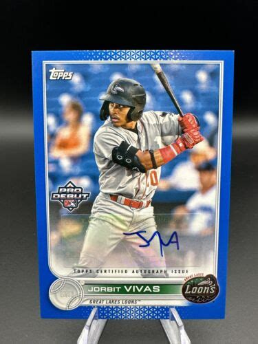 2022 Topps Pro Debut Blue Autographs PD 84 Jorbit Vivas 150 AU RC