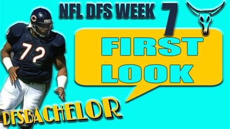 Nfl Week 7 Draftkings Picks Fanduel Picks First Look Nfl Dfs Picks