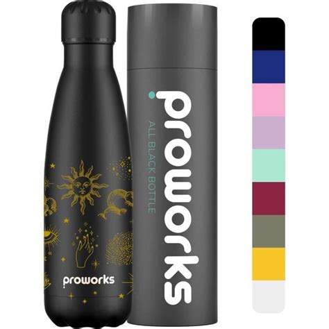 PROWORKS Bouteille D Eau Isotherme Sans BPA Gourde INOX Reutilisable