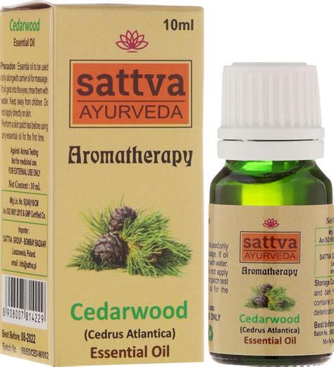 Sattva Ayurveda Cedarwood Essential Oil Ulei esențial Cedru Makeup ro