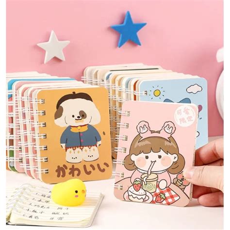 Jual Note Book Ring Motif Memo Kecil Spiral Isi 80 Lembar Note Book