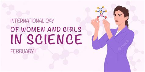 Premium Vector | International day of women and girls in science ...